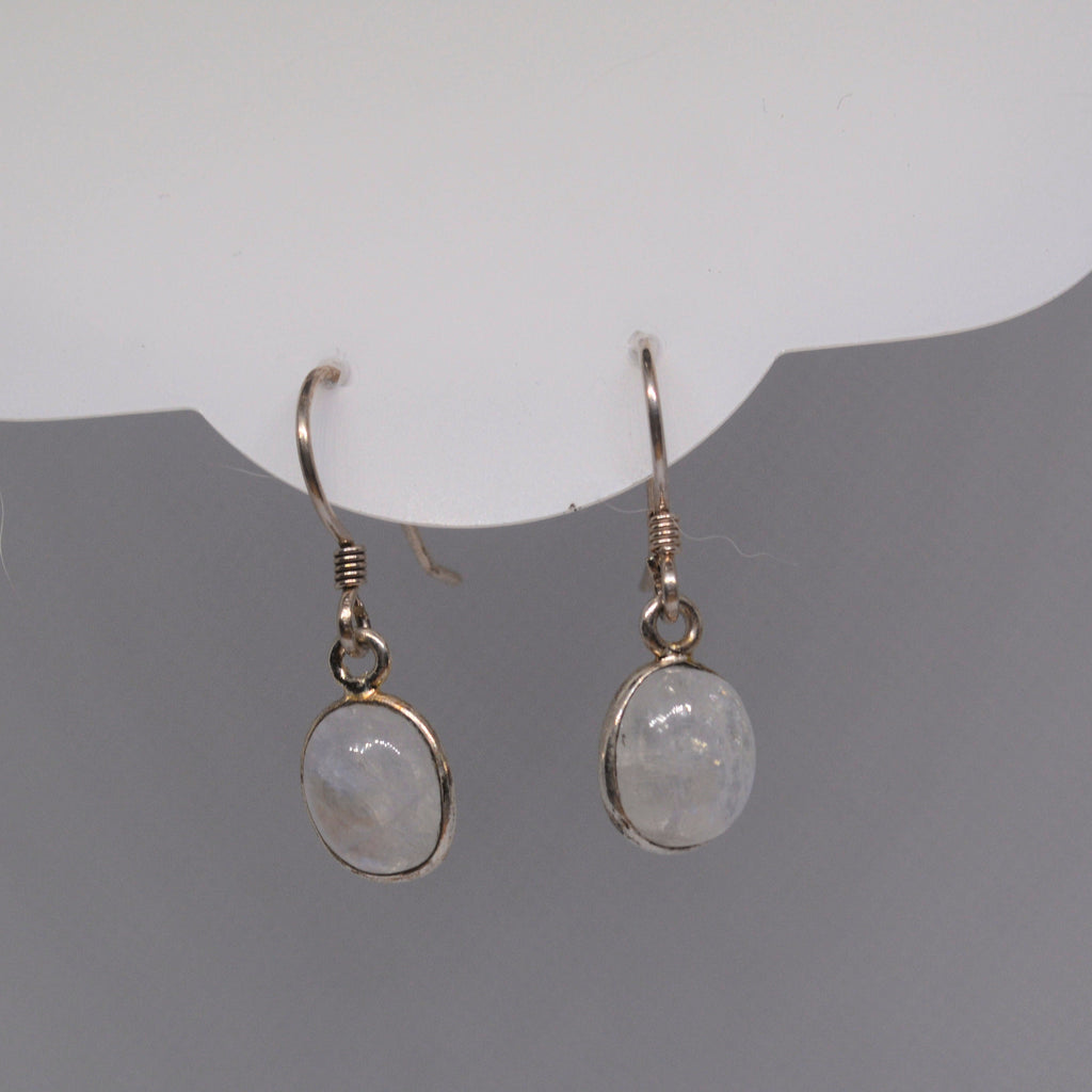 Just Neat Stuff Rainbow Moonstone Earring — detail close-up