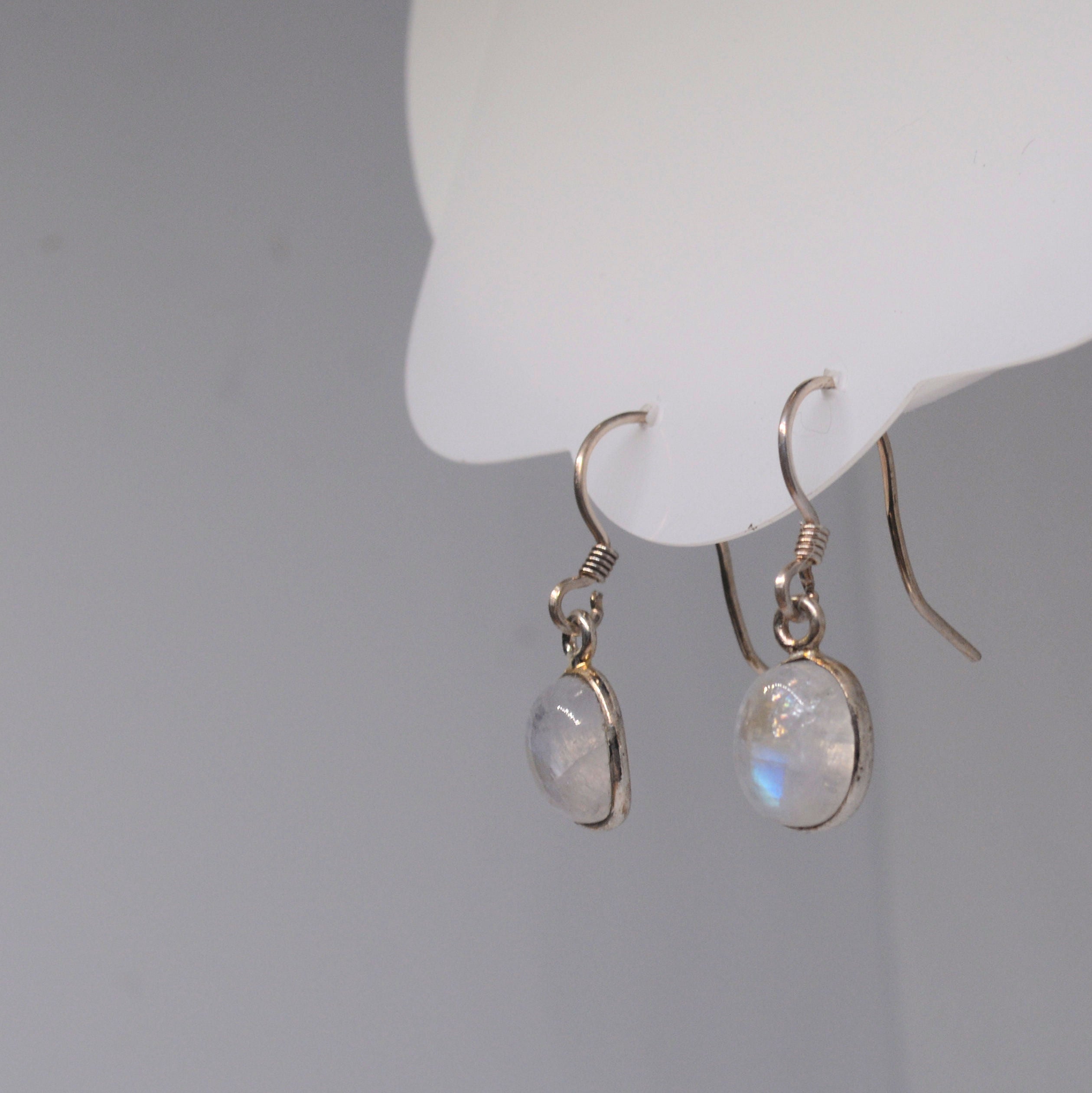 Just Neat Stuff Rainbow Moonstone Earring — side view
