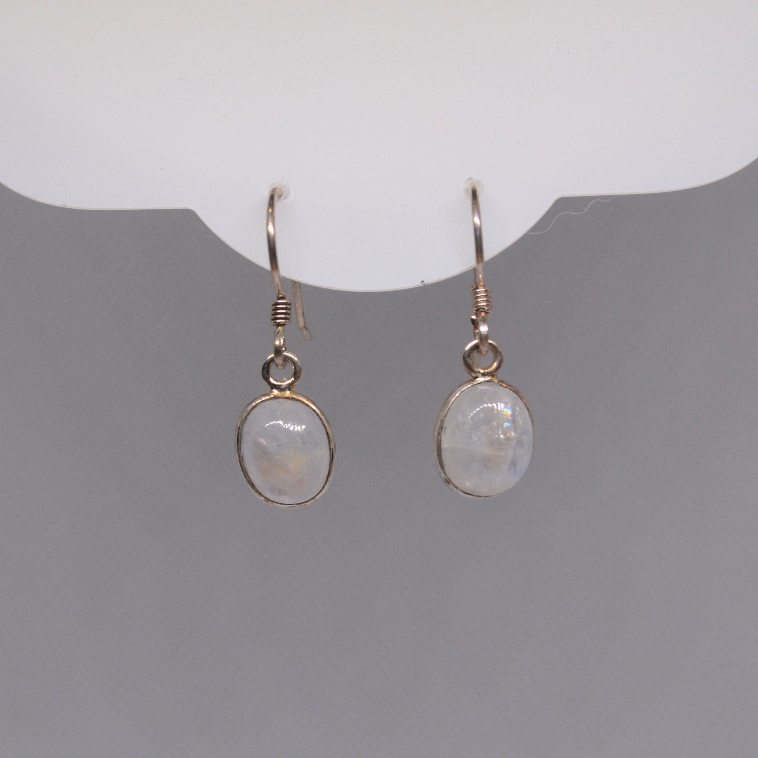 Just Neat Stuff Rainbow Moonstone Earring — back view