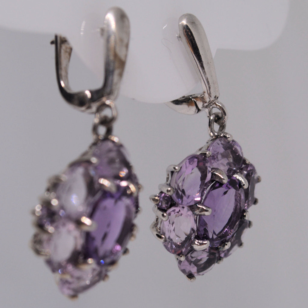 Just Neat Stuff Dazzling Amethyst Earrings — detail close-up