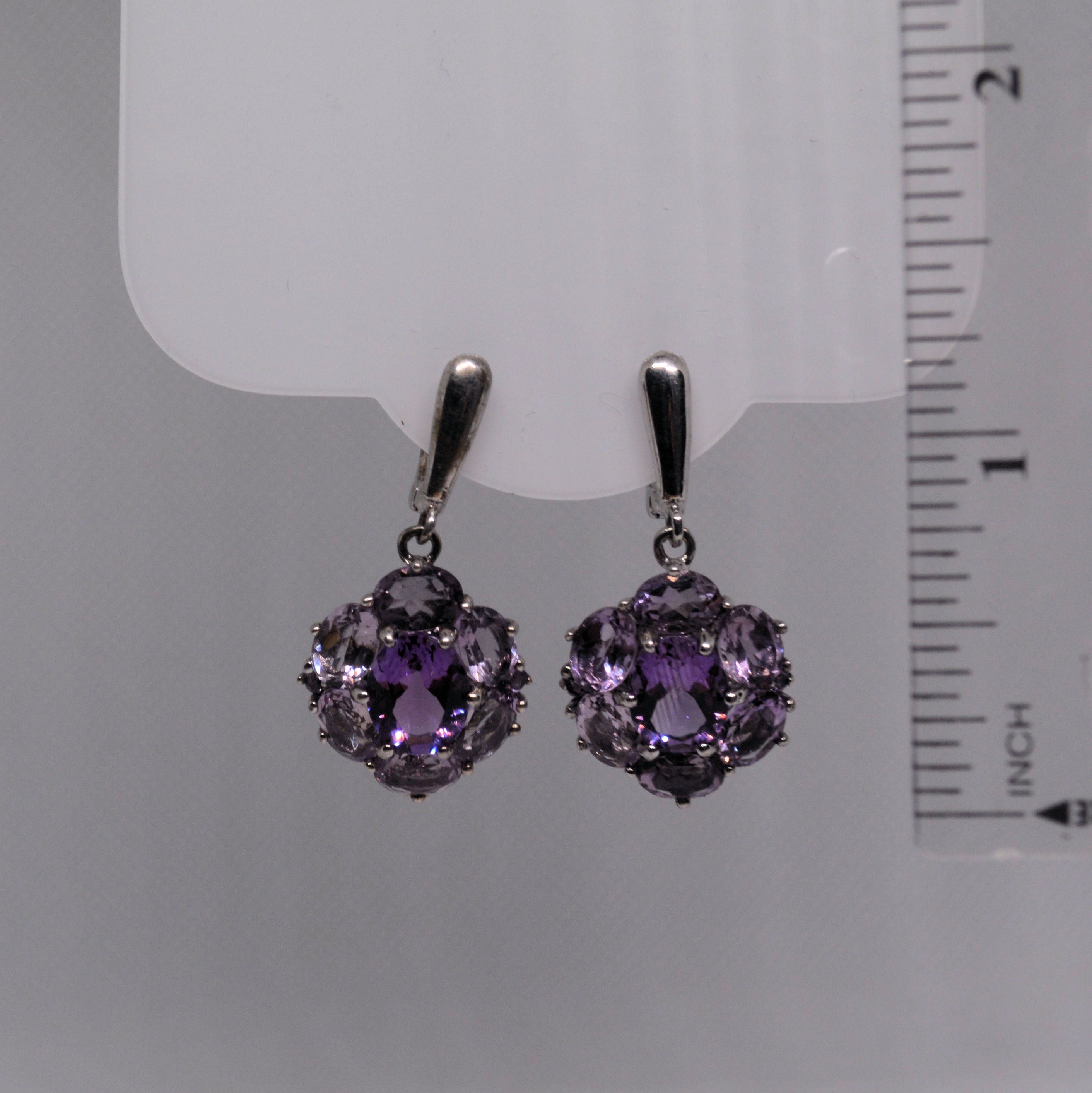Just Neat Stuff Dazzling Amethyst Earrings — side view