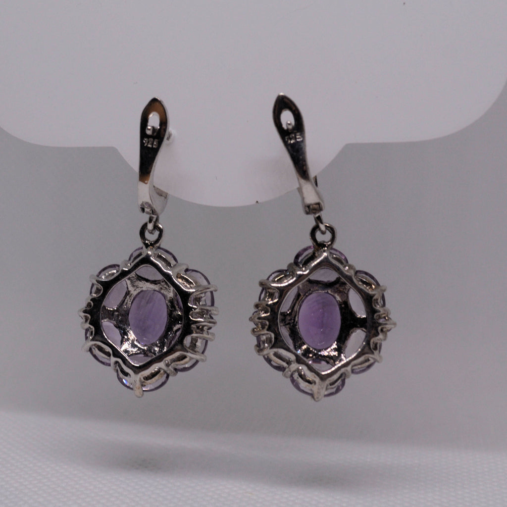 Just Neat Stuff Dazzling Amethyst Earrings — back view