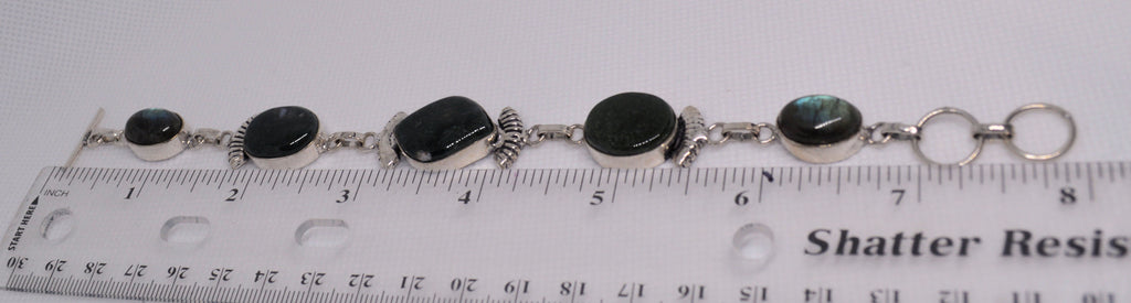 Just Neat Stuff Gemstone and Silver Bracelet — main product shot
