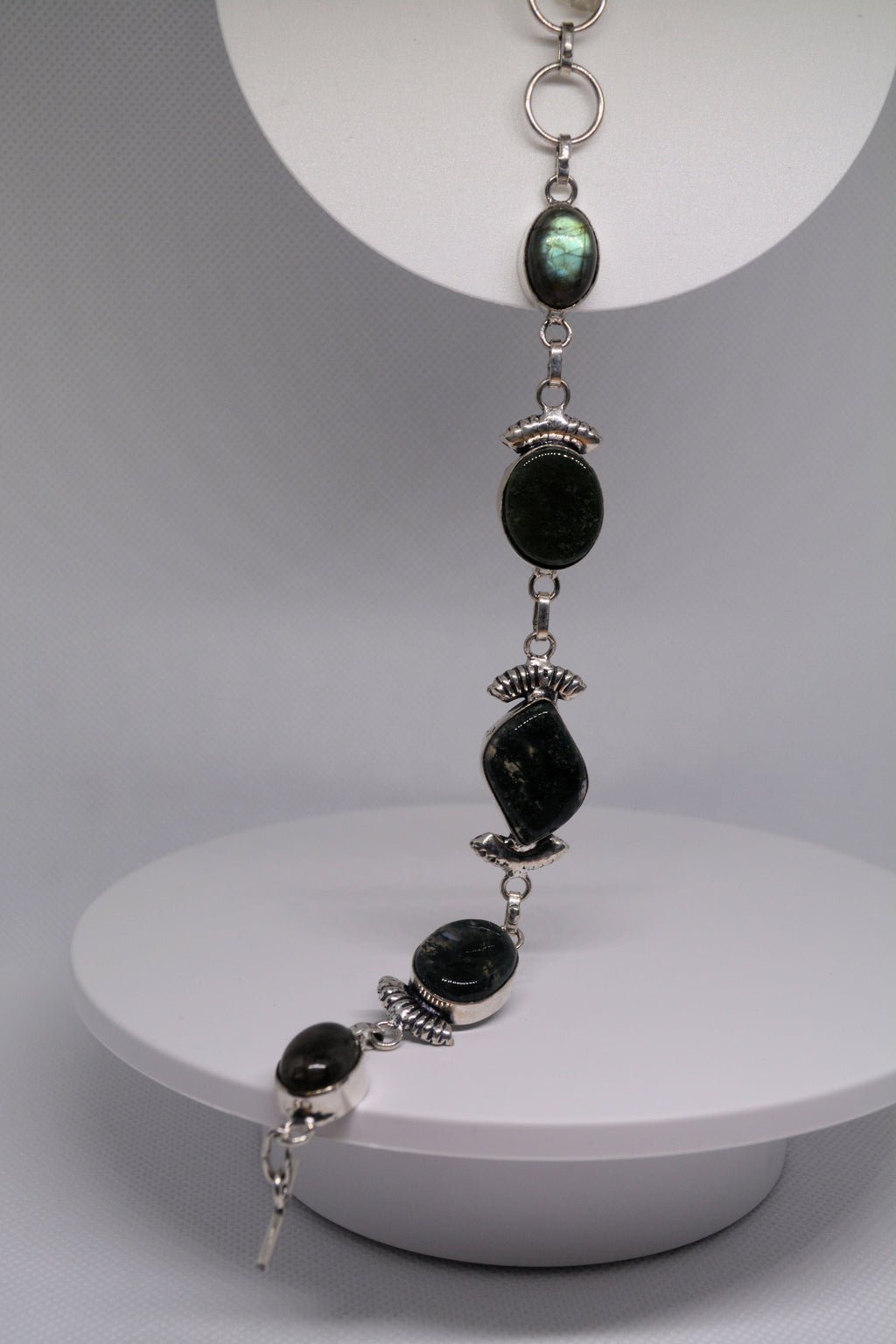 Just Neat Stuff Gemstone and Silver Bracelet — back view