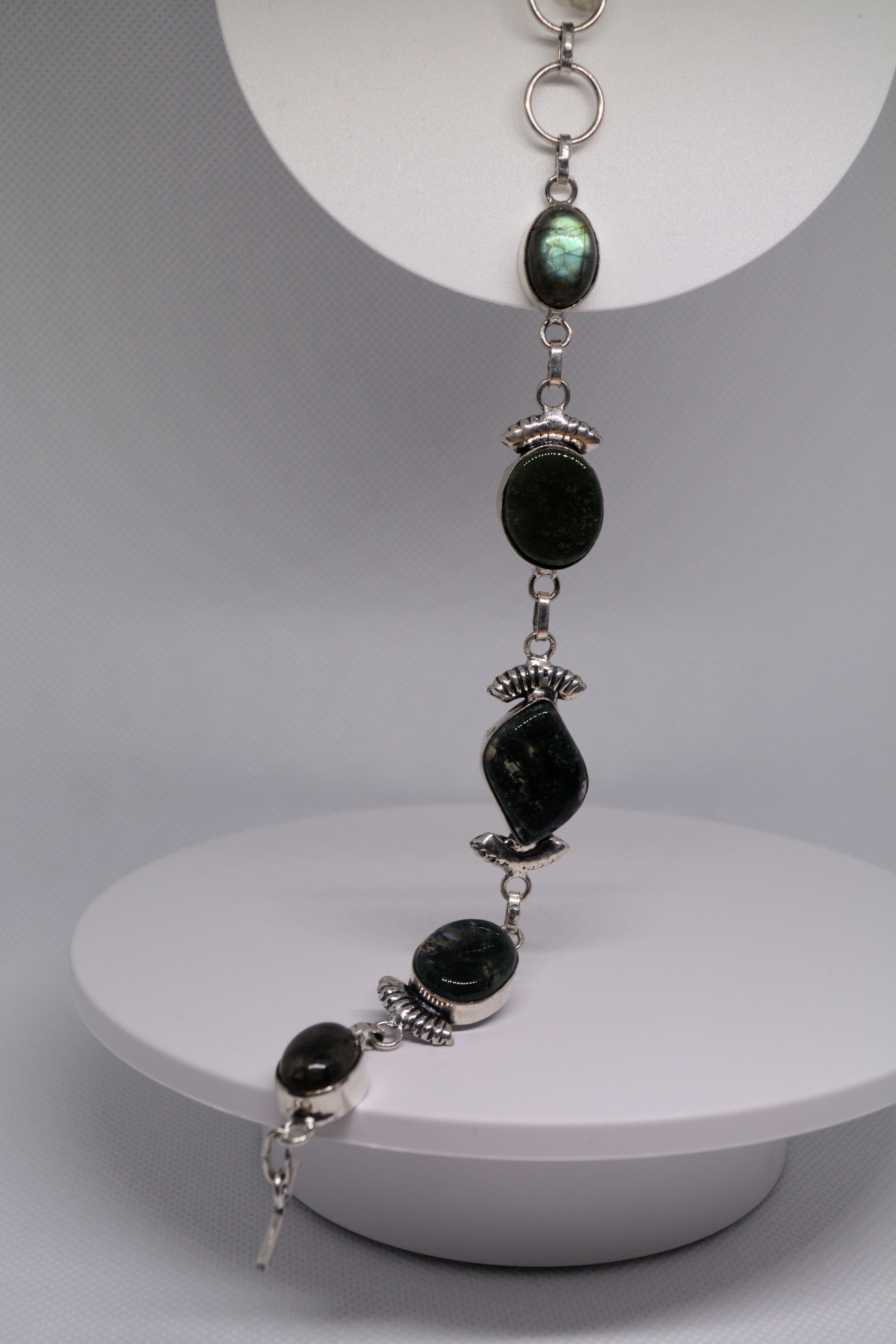 Just Neat Stuff Gemstone and Silver Bracelet — back view