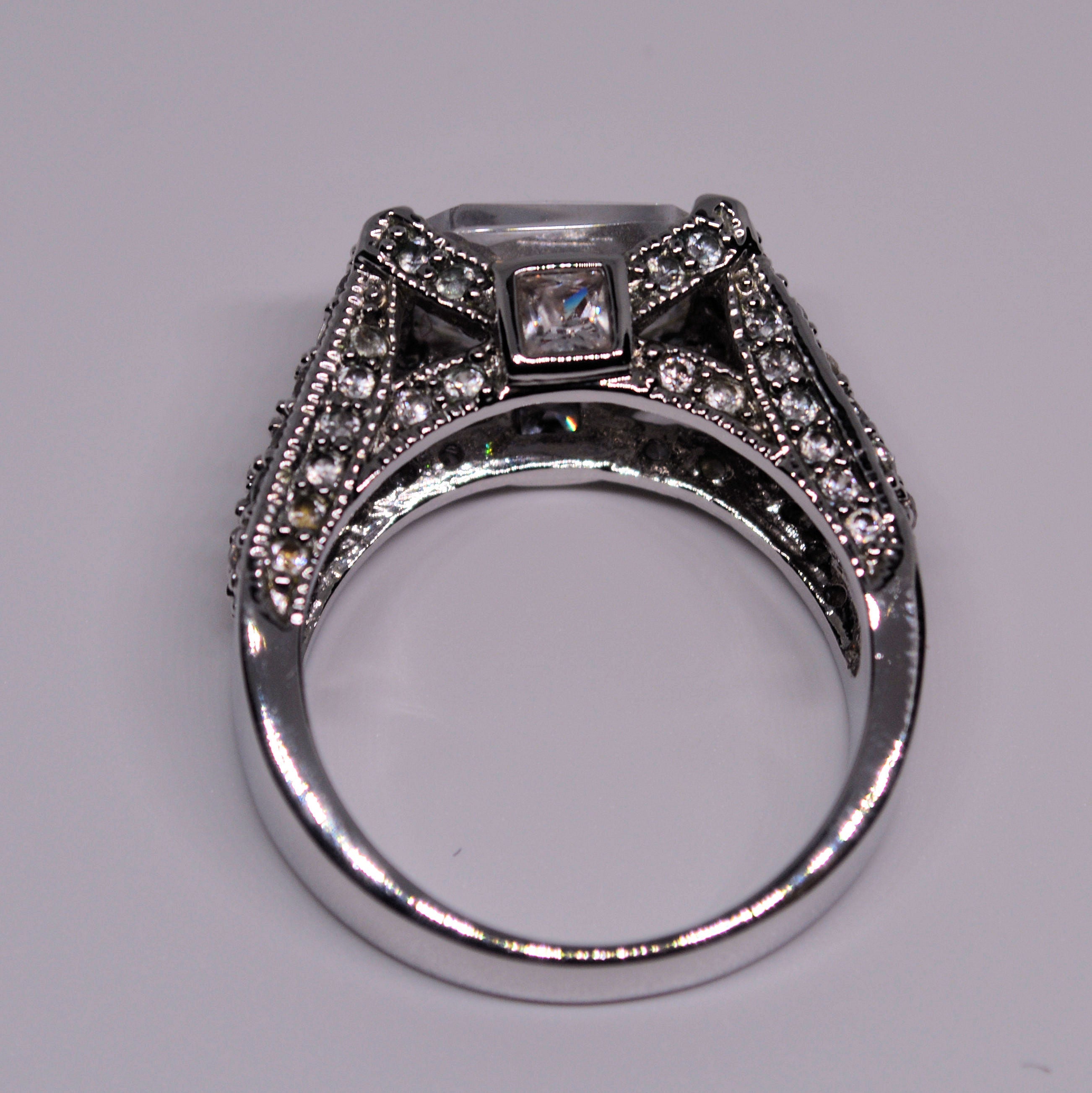 Just Neat Stuff Posh Vintage CZ Ring — detail close-up