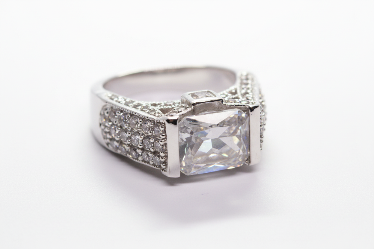 Just Neat Stuff Posh Vintage CZ Ring — in-use photo