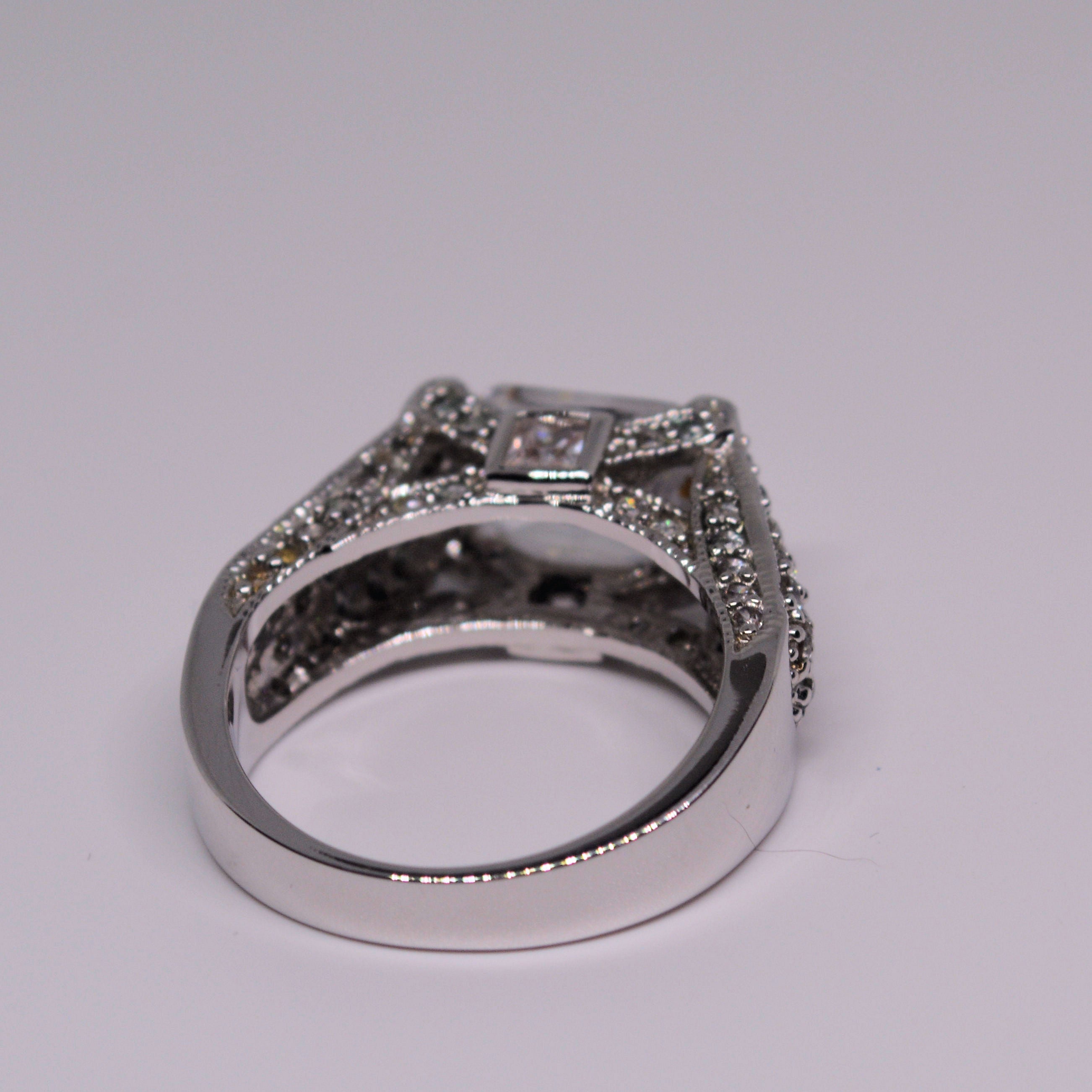 Just Neat Stuff Posh Vintage CZ Ring — back view