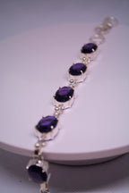 Amethyst and Sterling Silver Bracelet
