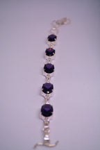 Amethyst and Sterling Silver Bracelet