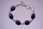 Amethyst and Sterling Silver Bracelet