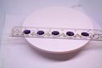 Amethyst and Sterling Silver Bracelet