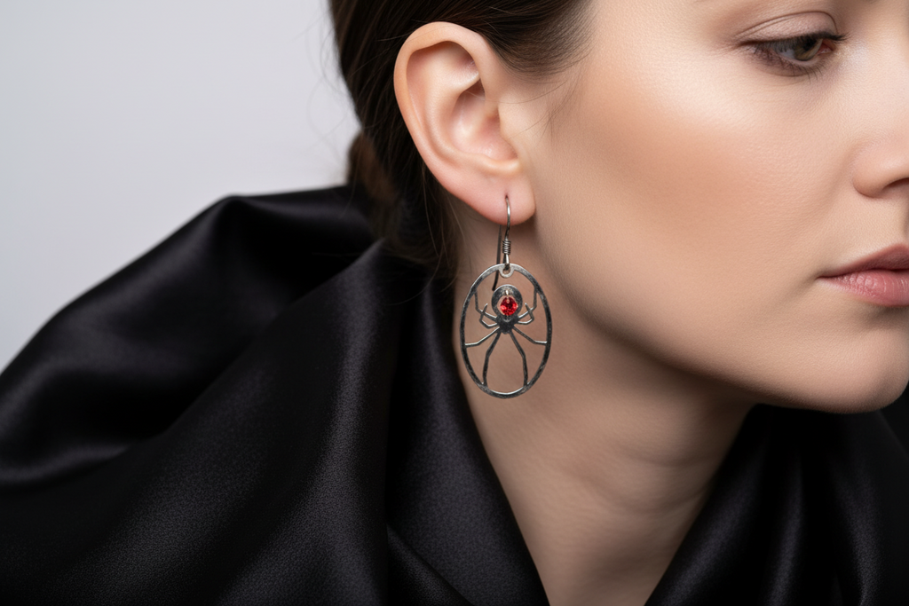 Just Neat Stuff Spider Earrings — main product shot