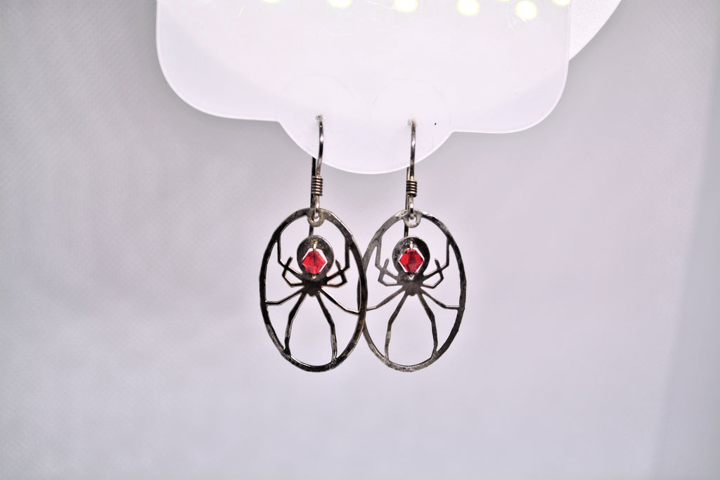 Just Neat Stuff Spider Earrings — lifestyle context