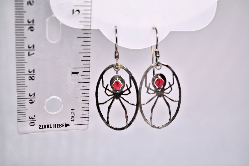 Just Neat Stuff Spider Earrings — side view