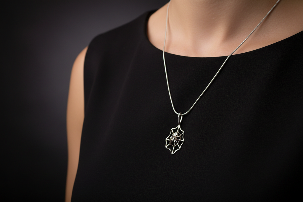 Just Neat Stuff Sterling Silver Spider — main product shot