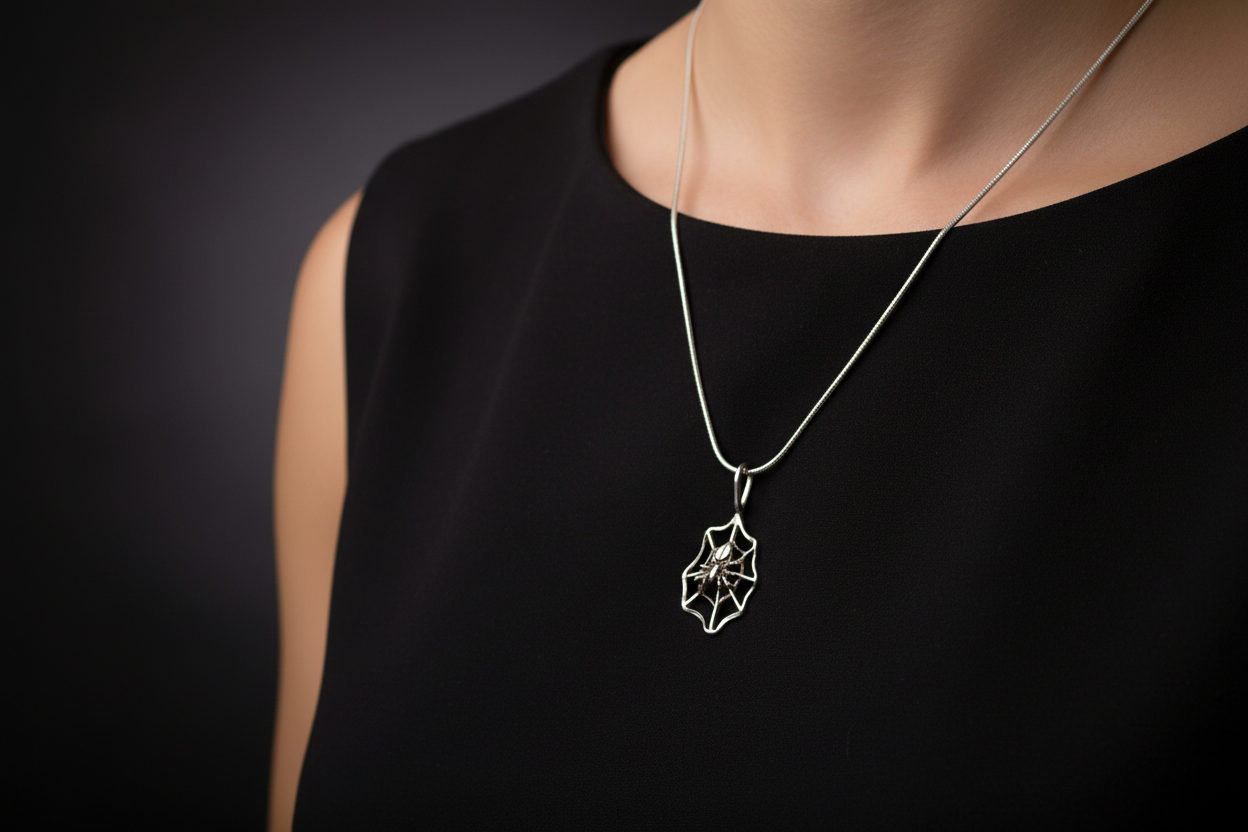 Just Neat Stuff Sterling Silver Spider — main product shot