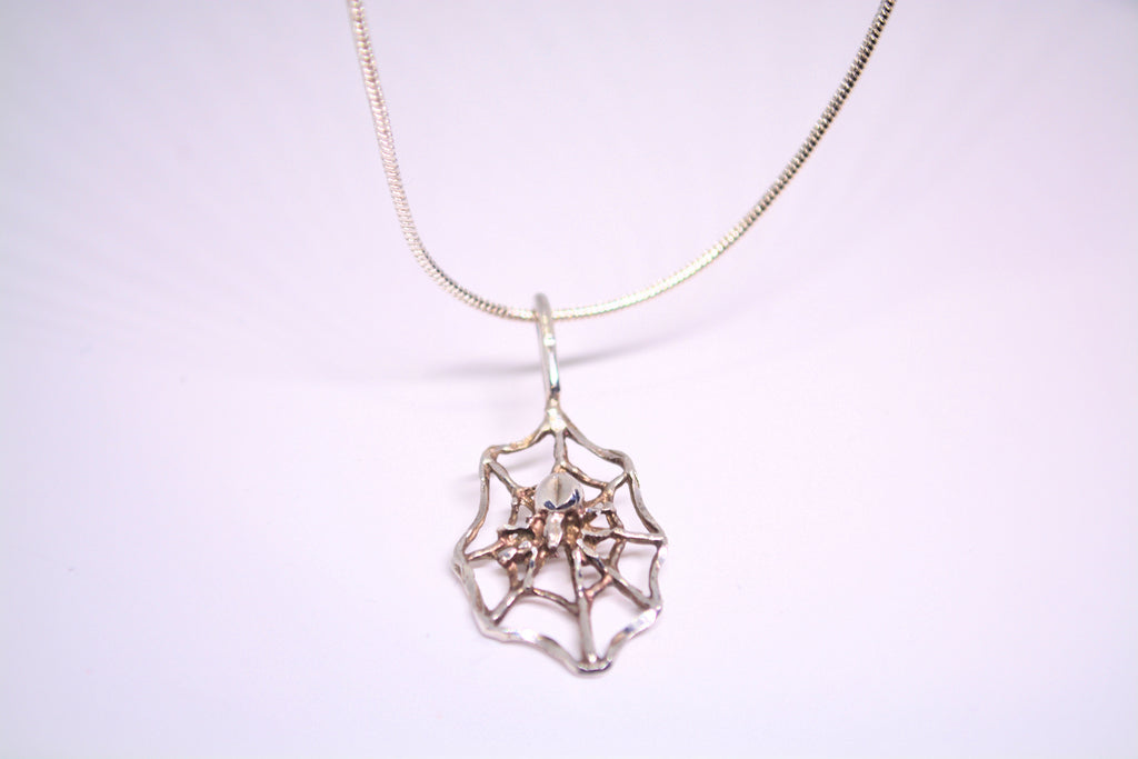 Just Neat Stuff Sterling Silver Spider — Silver detail