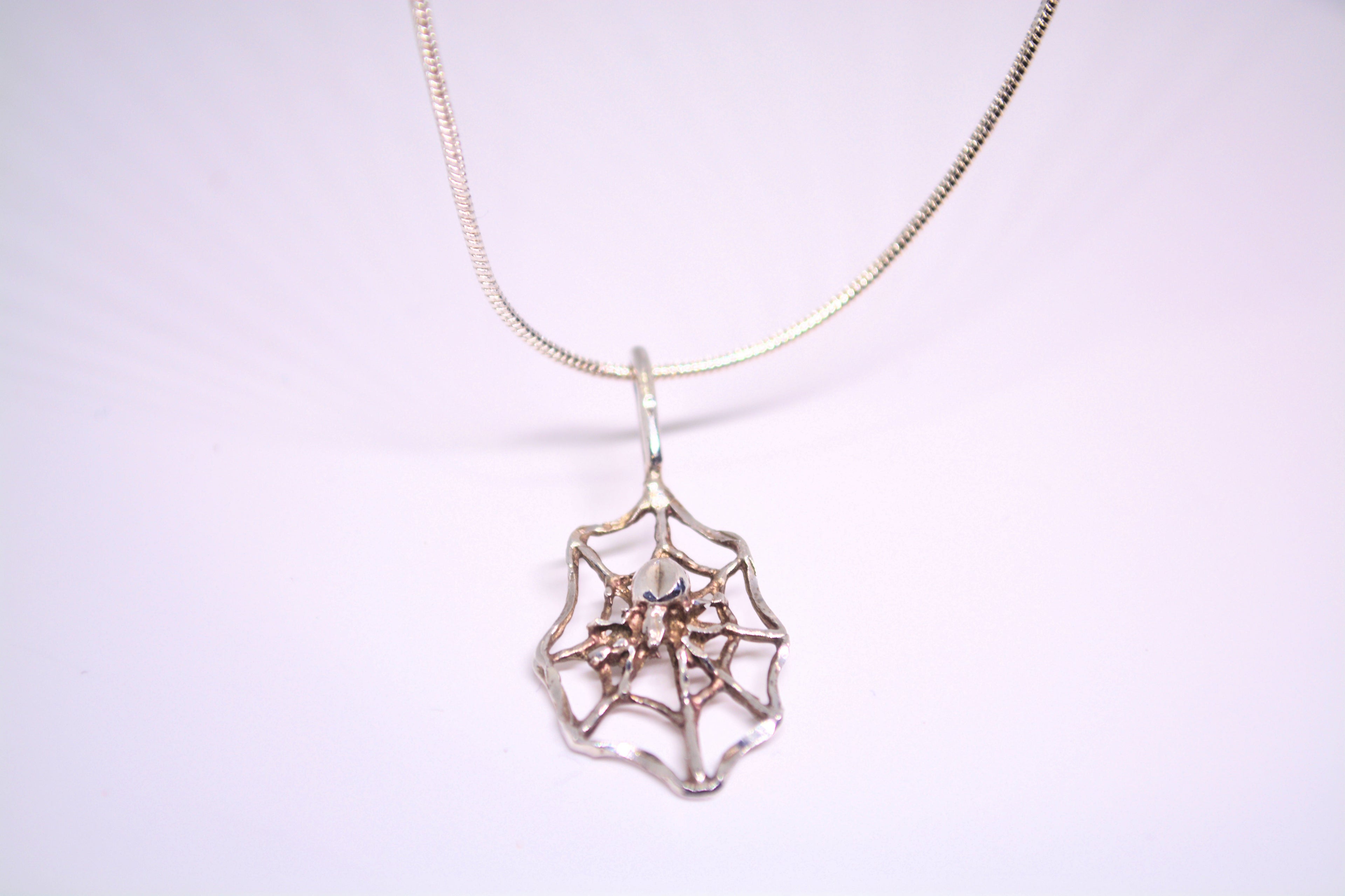 Just Neat Stuff Sterling Silver Spider — Silver detail