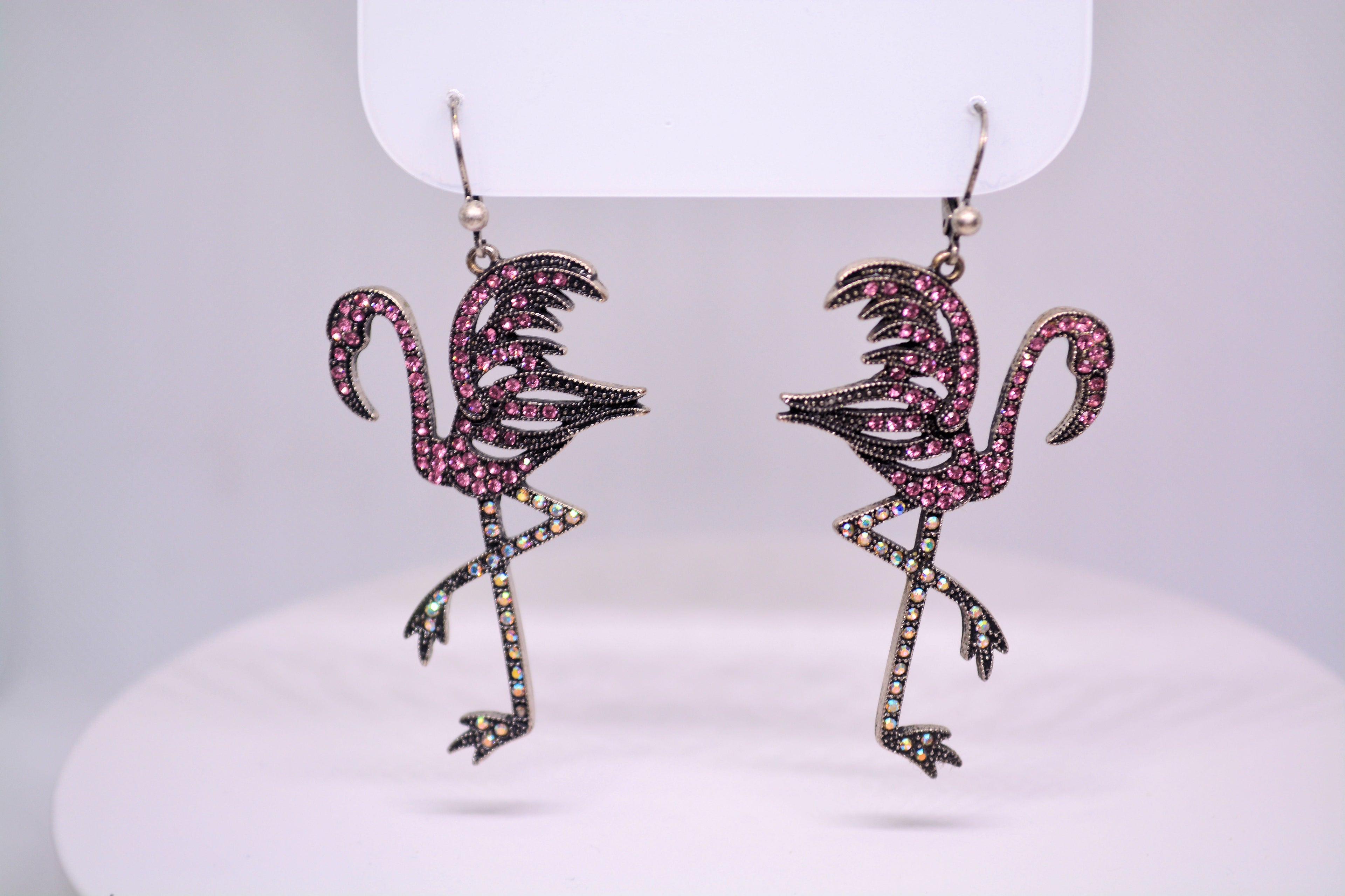 Just Neat Stuff Flamingo Fashion Earrings — detail close-up