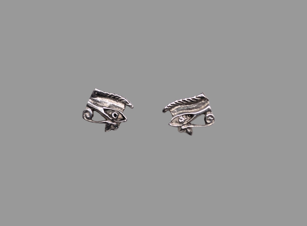 Just Neat Stuff Mystical Eye of Horus Silver Stud Earrings — handmade fashion category context