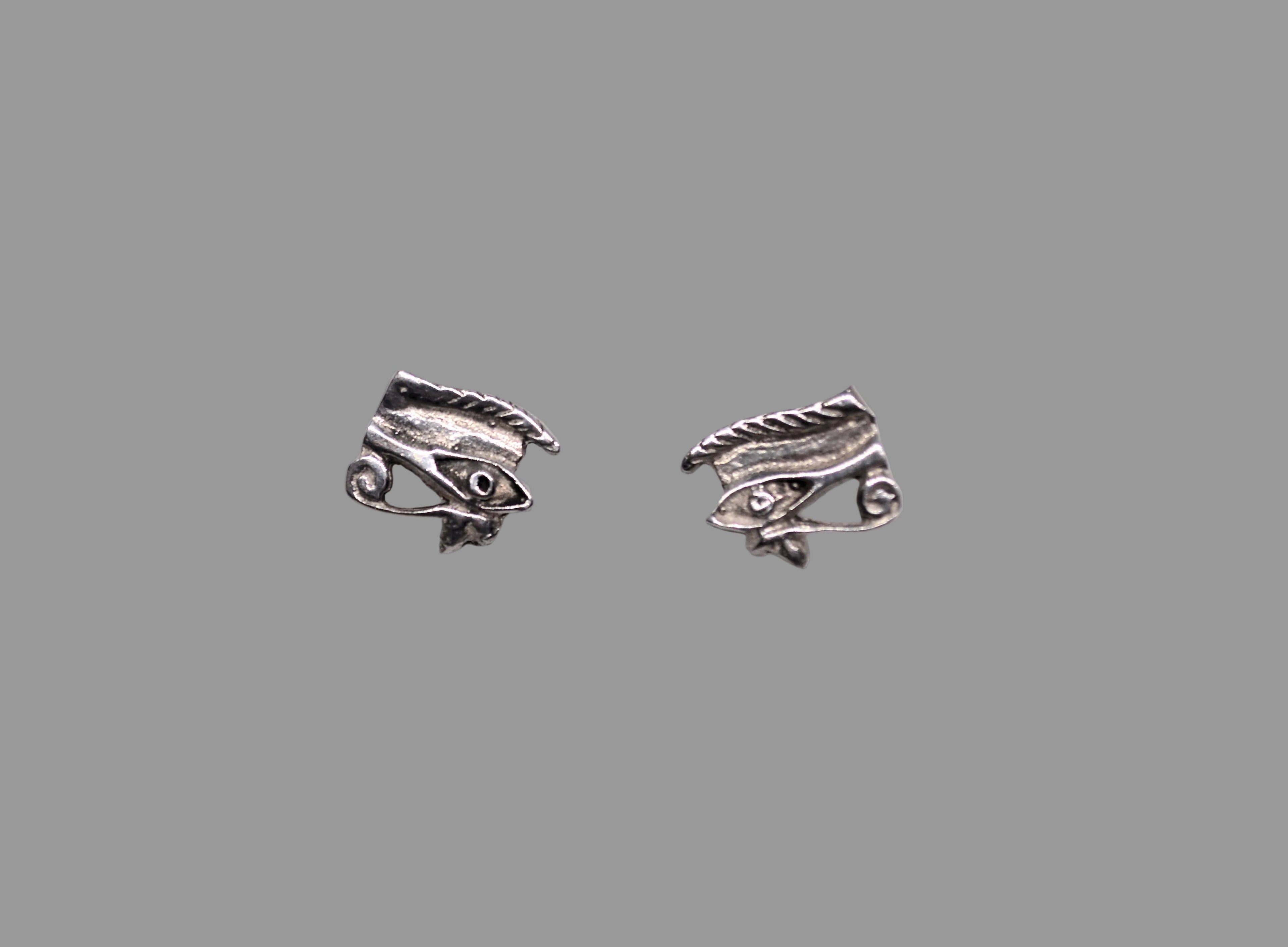 Just Neat Stuff Mystical Eye of Horus Silver Stud Earrings — handmade fashion category context