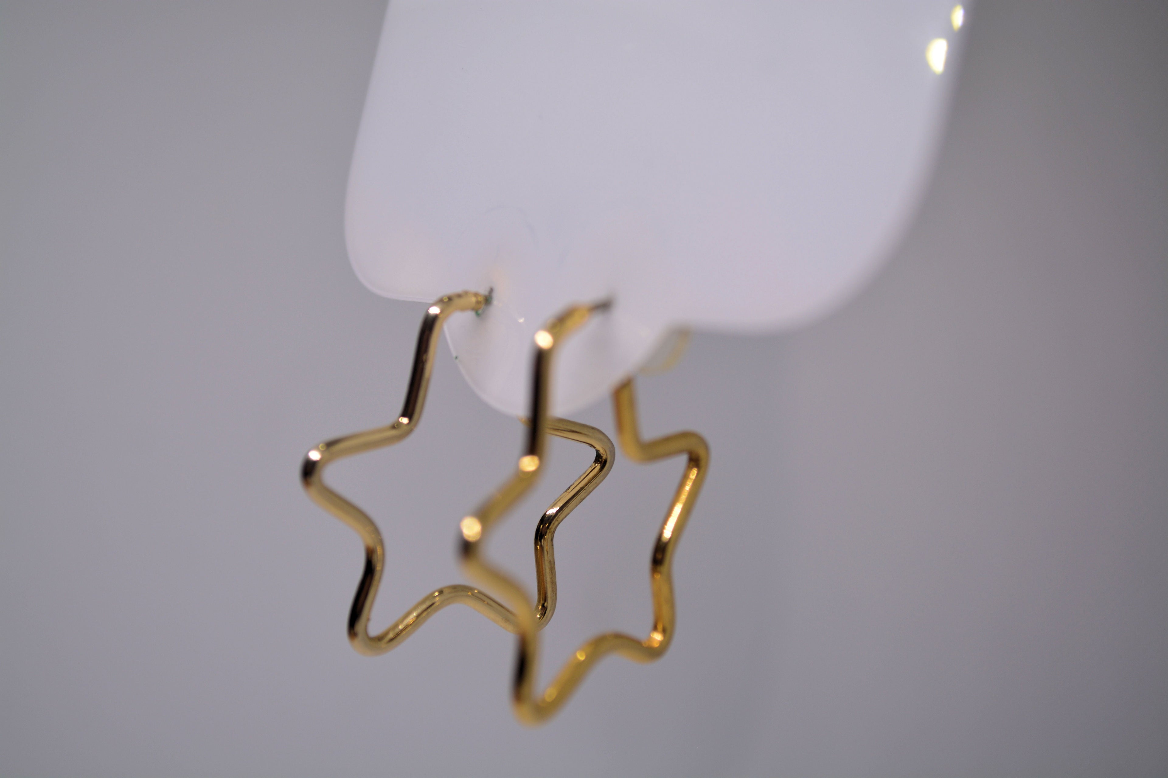Just Neat Stuff Golden Star Earrings — alternative angle