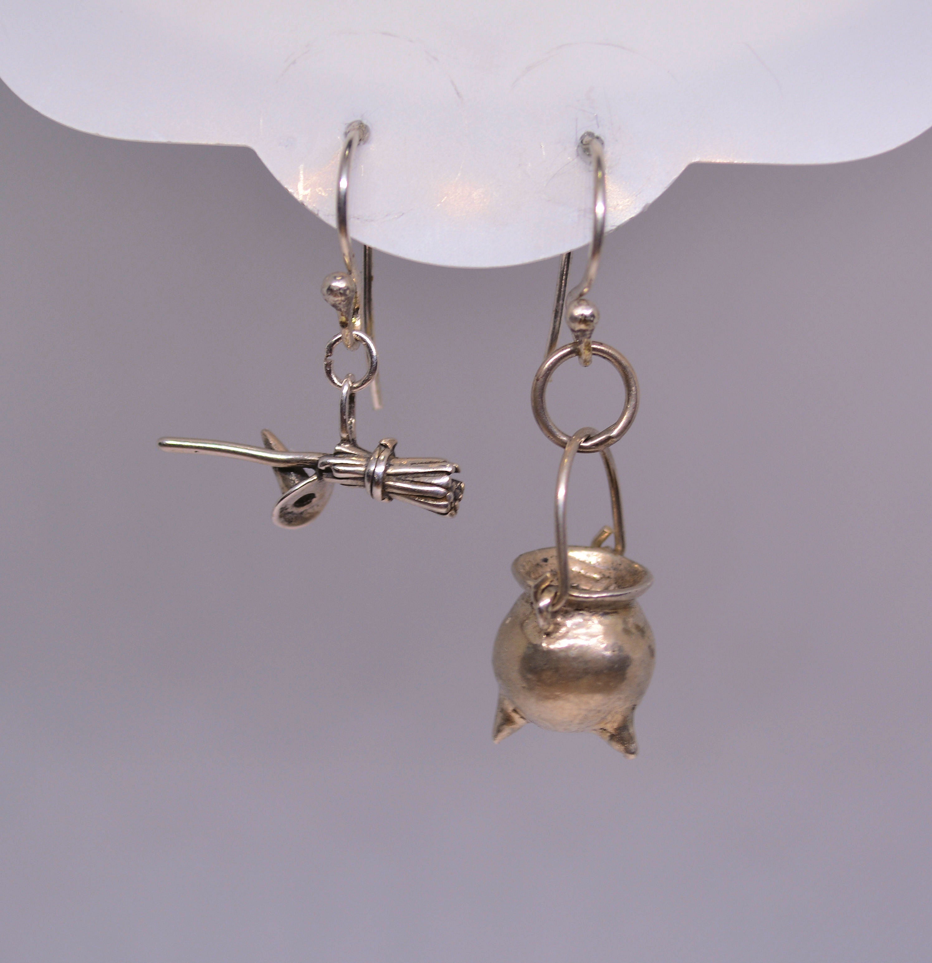 Just Neat Stuff Witches Tools Earrings — side view