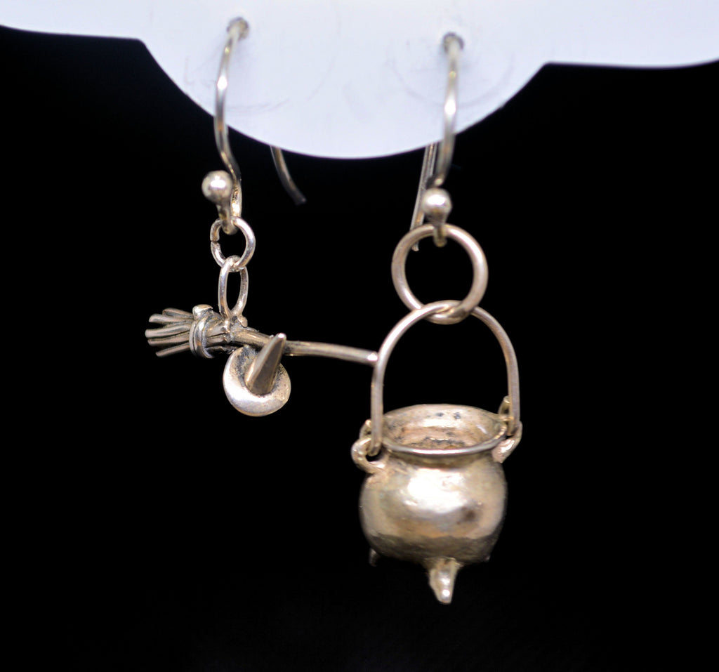 Just Neat Stuff Witches Tools Earrings — back view