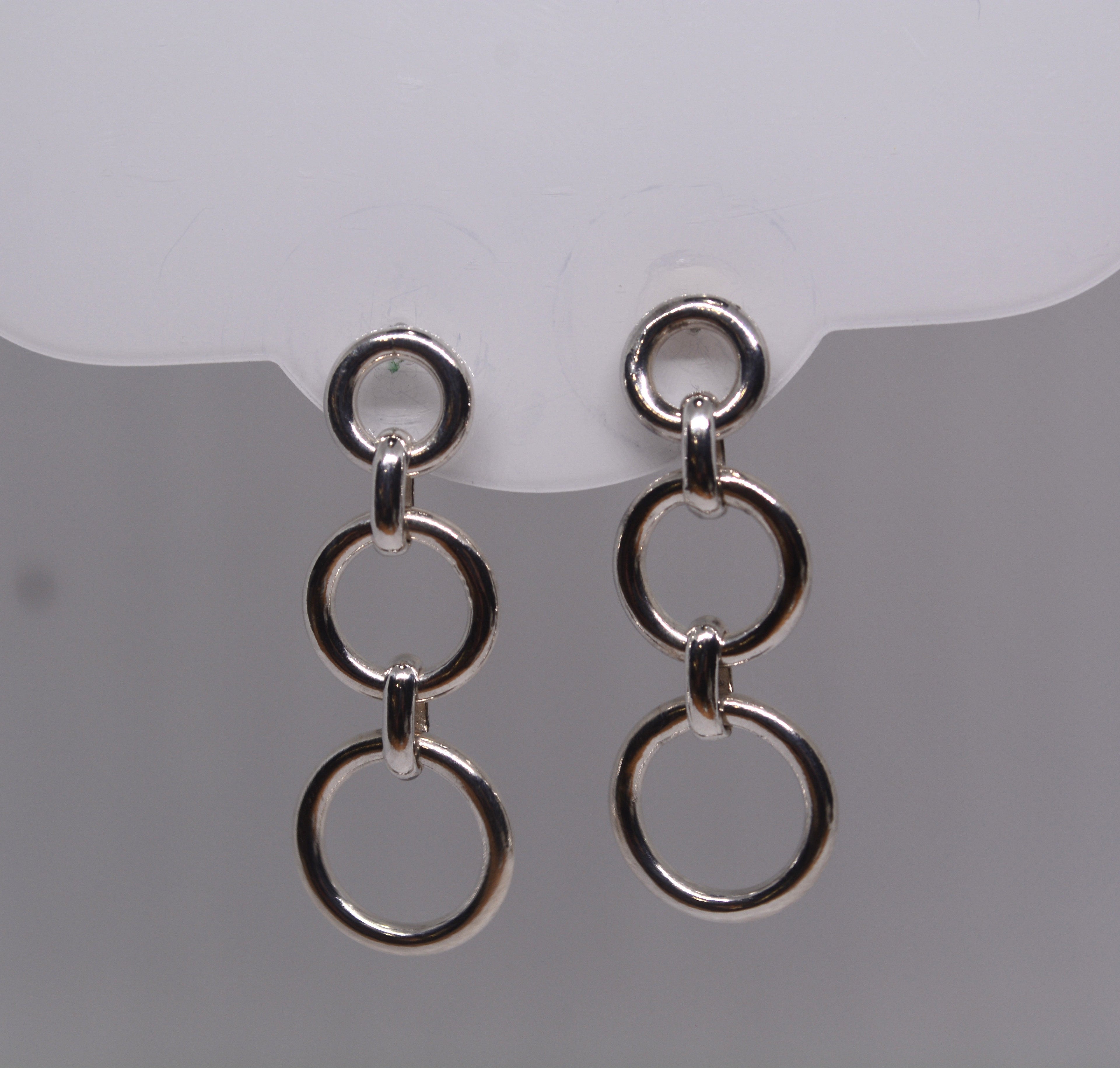 Just Neat Stuff Circles Stud Earrings — detail close-up