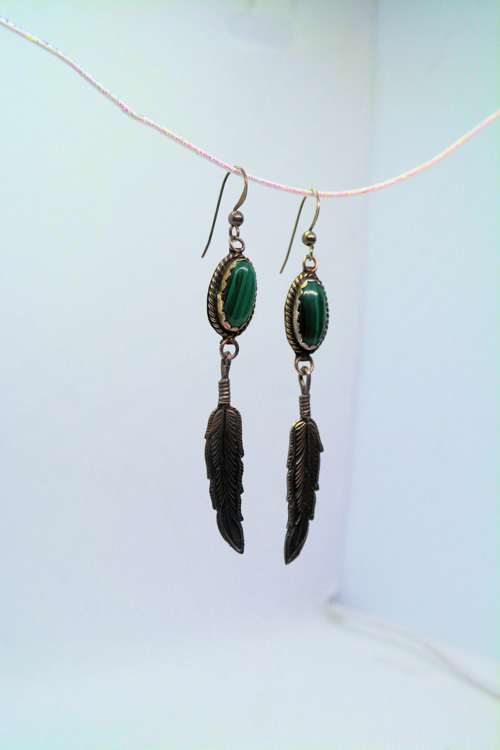 Just Neat Stuff Malachite Feather — side view