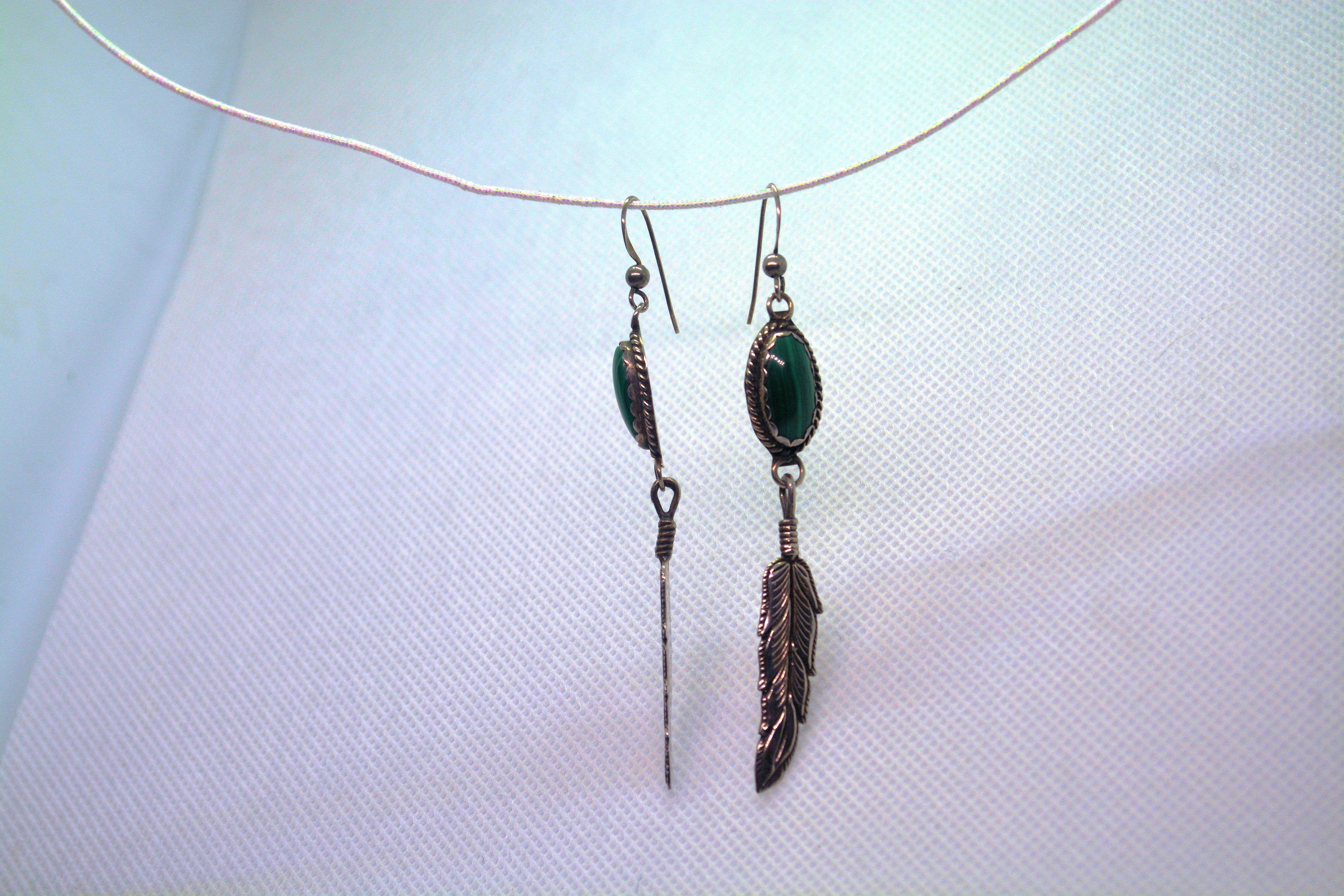 Just Neat Stuff Malachite Feather — back view