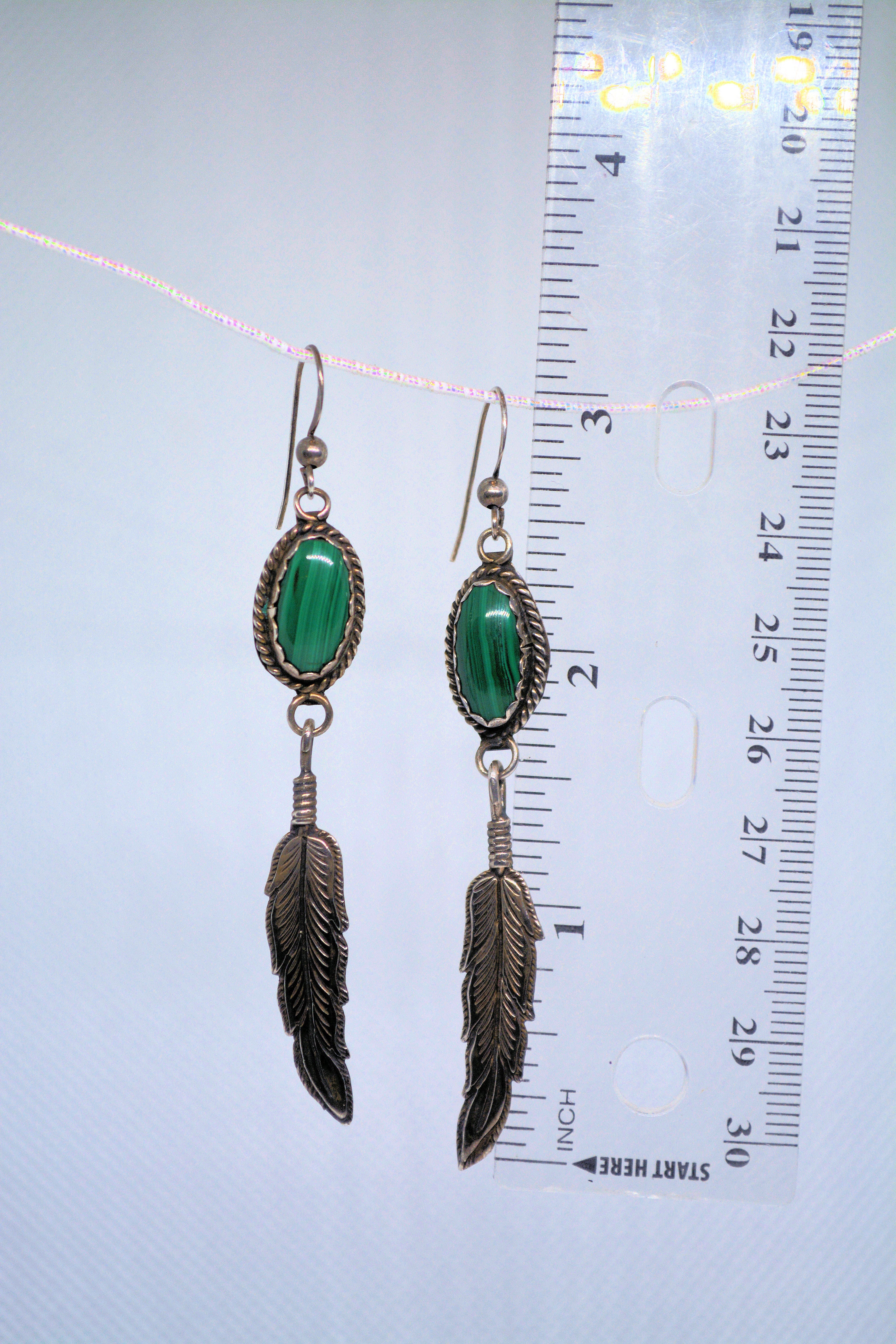 Just Neat Stuff Malachite Feather — alternative angle