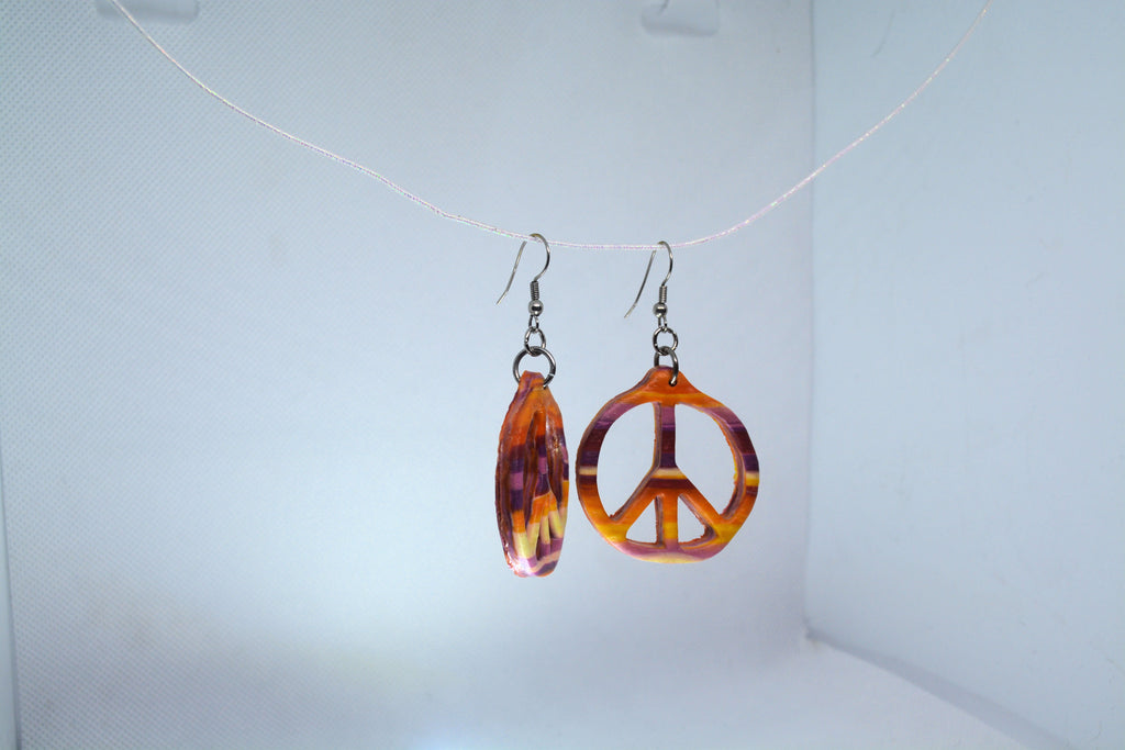 Just Neat Stuff Peace Earrings — lifestyle context