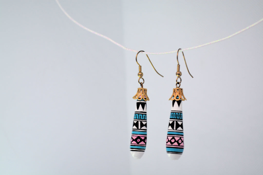 Just Neat Stuff Pottery Dangle Earrings — alternative angle