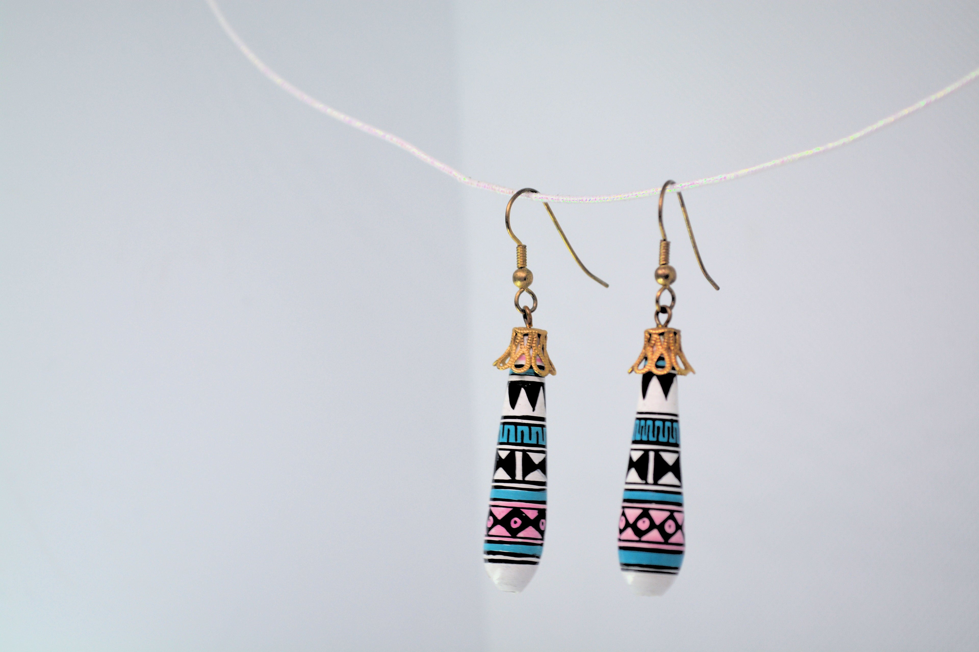 Just Neat Stuff Pottery Dangle Earrings — alternative angle