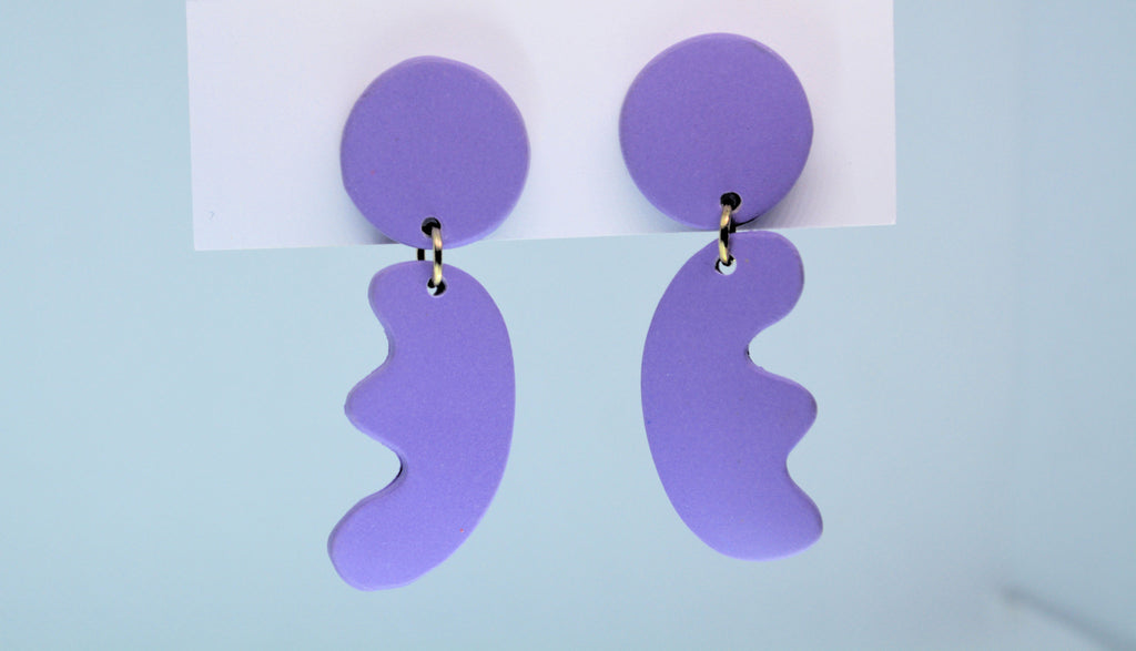 Just Neat Stuff Purple  geometric — back view