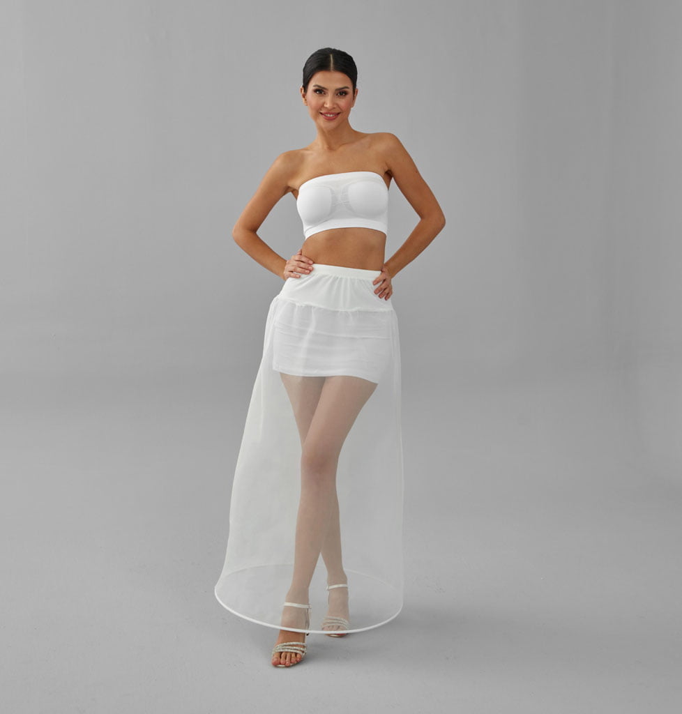 A-line Wedding Dress Underskirt, White Petticoat, Hoop Skirt – Bridal Port, view 3