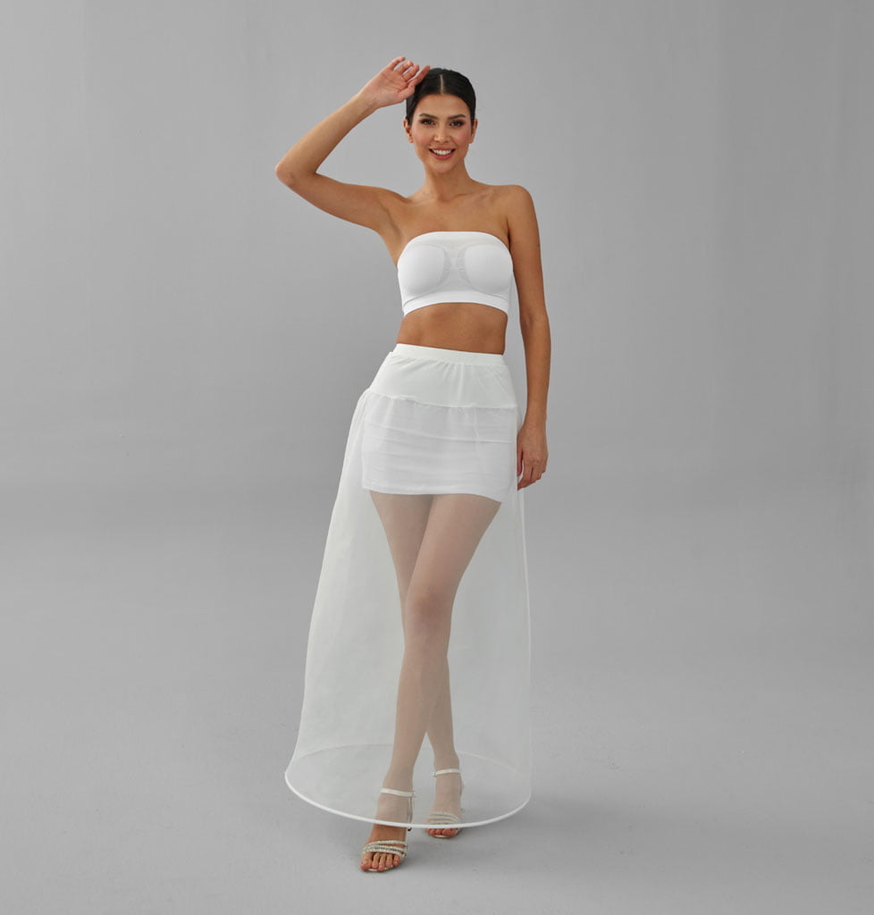 A-line Wedding Dress Underskirt, White Petticoat, Hoop Skirt – Bridal Port, view 4