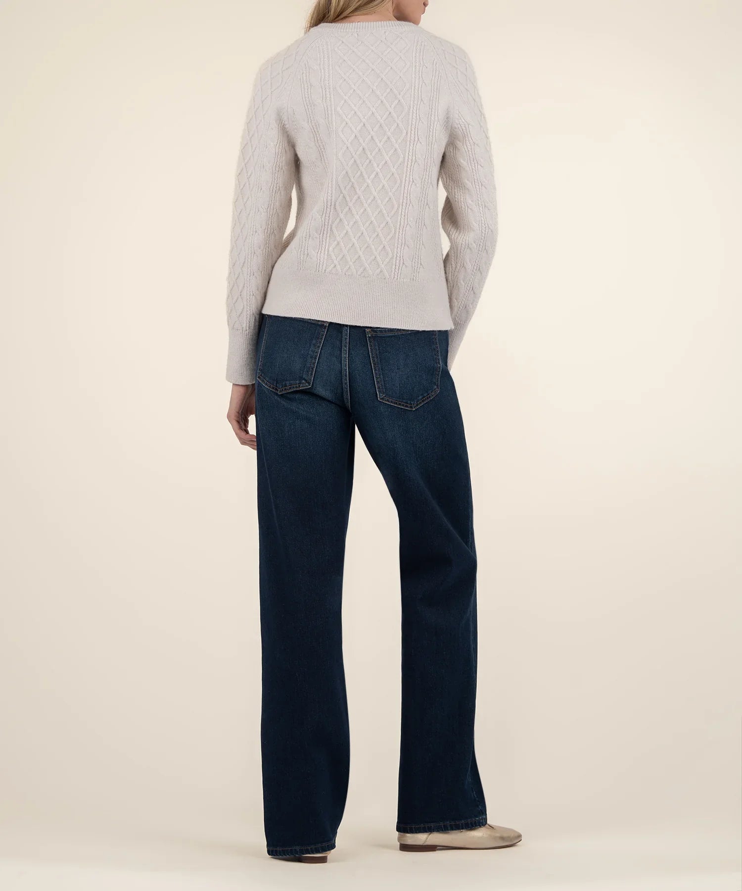 KADOU BOUTIQUE Lacy Turtle Neck With Front Buttons — lifestyle context
