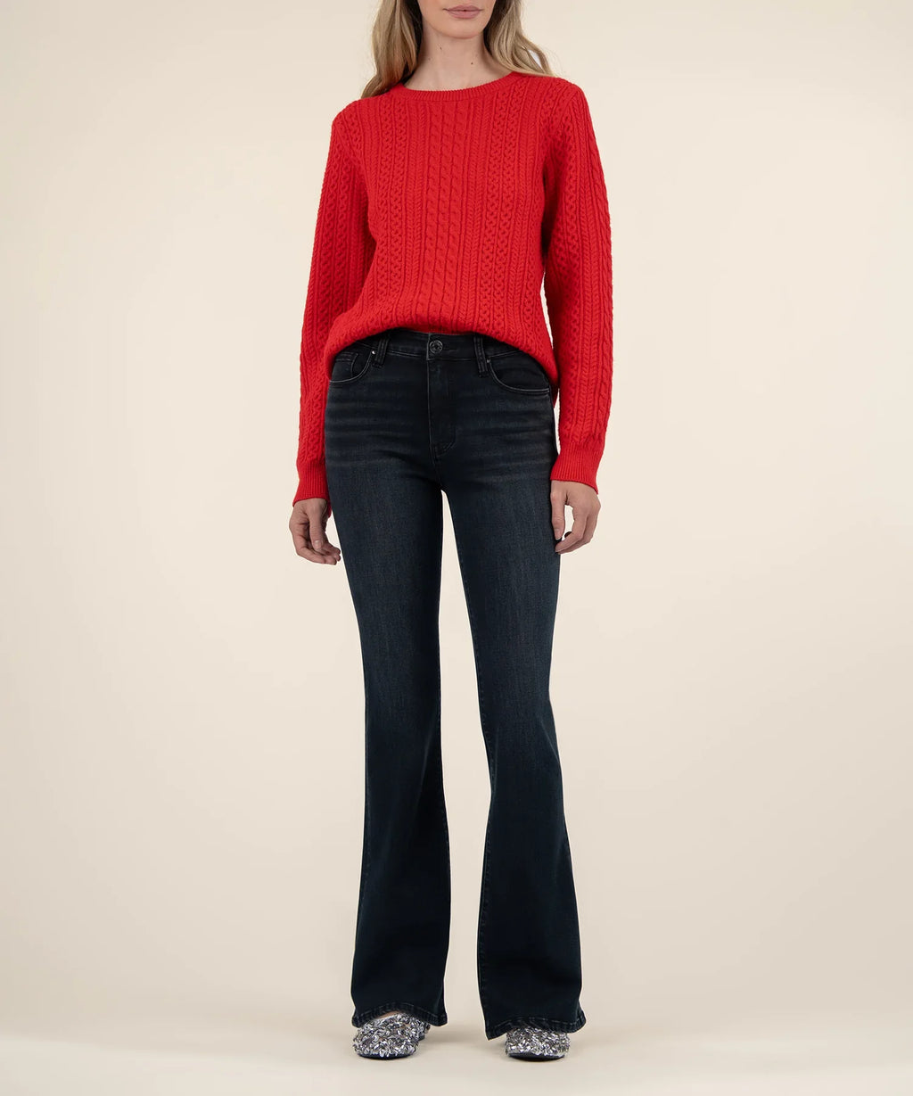KADOU BOUTIQUE Emerson Scoop Neck Red Sweater — main product shot