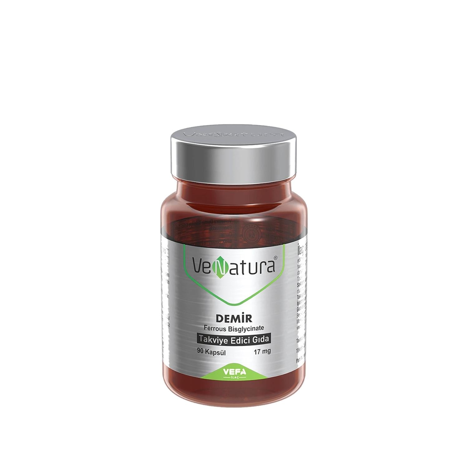 VeNatura Iron Supplement - 90 Capsules for Iron Deficiency Support & Health Nutrition