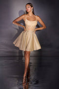Ladivine KV1152 Fit and Flare Glitter Shimmer Homecoming Dress