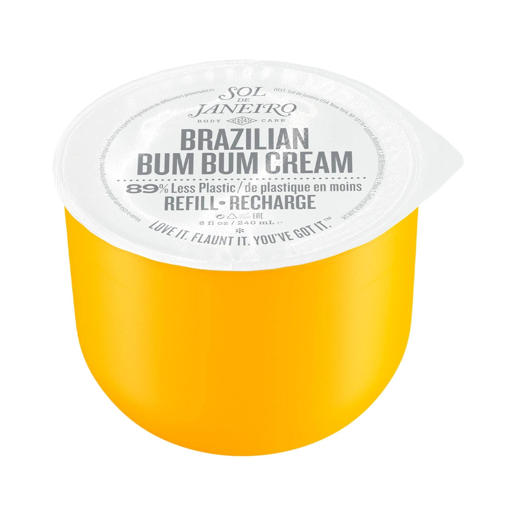 Sol de Janeiro Brazilian Bum Bum Visibly Firming Refillable Body Cream with Caffeine-Rich Guaranˆ - Fast-Absorbing, Non-Greasy Hydration & Warm Gourmand Scent