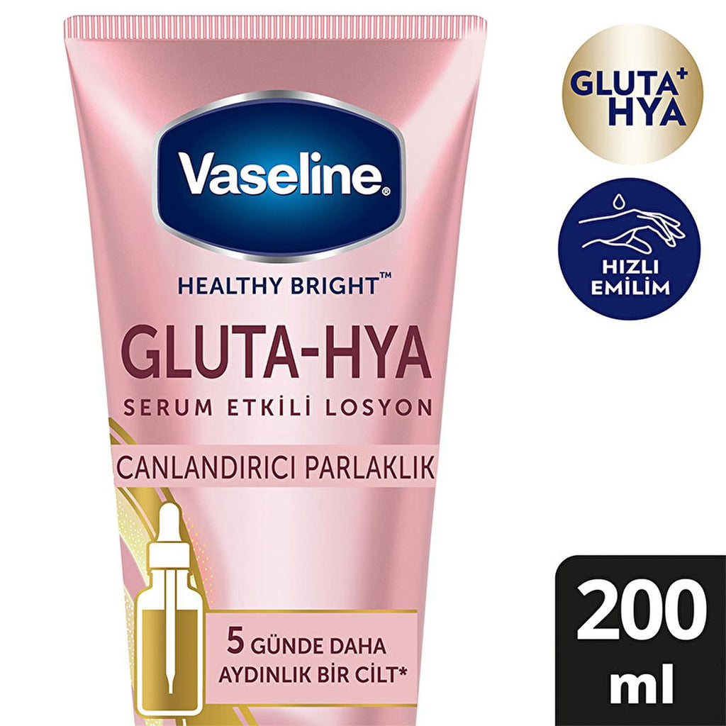 Vaseline Gluta-Hya Serum Burst Revitalizing Body Lotion - Moisturizing Body Lotion with Hyaluronic Acid & GlutaGlow Technology