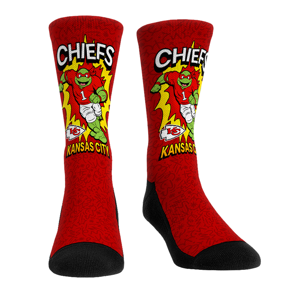 Rock 'Em Socks Kansas City Chiefs - Teenage Mutant Ninja Turtles - Game Time Turtle — main product shot
