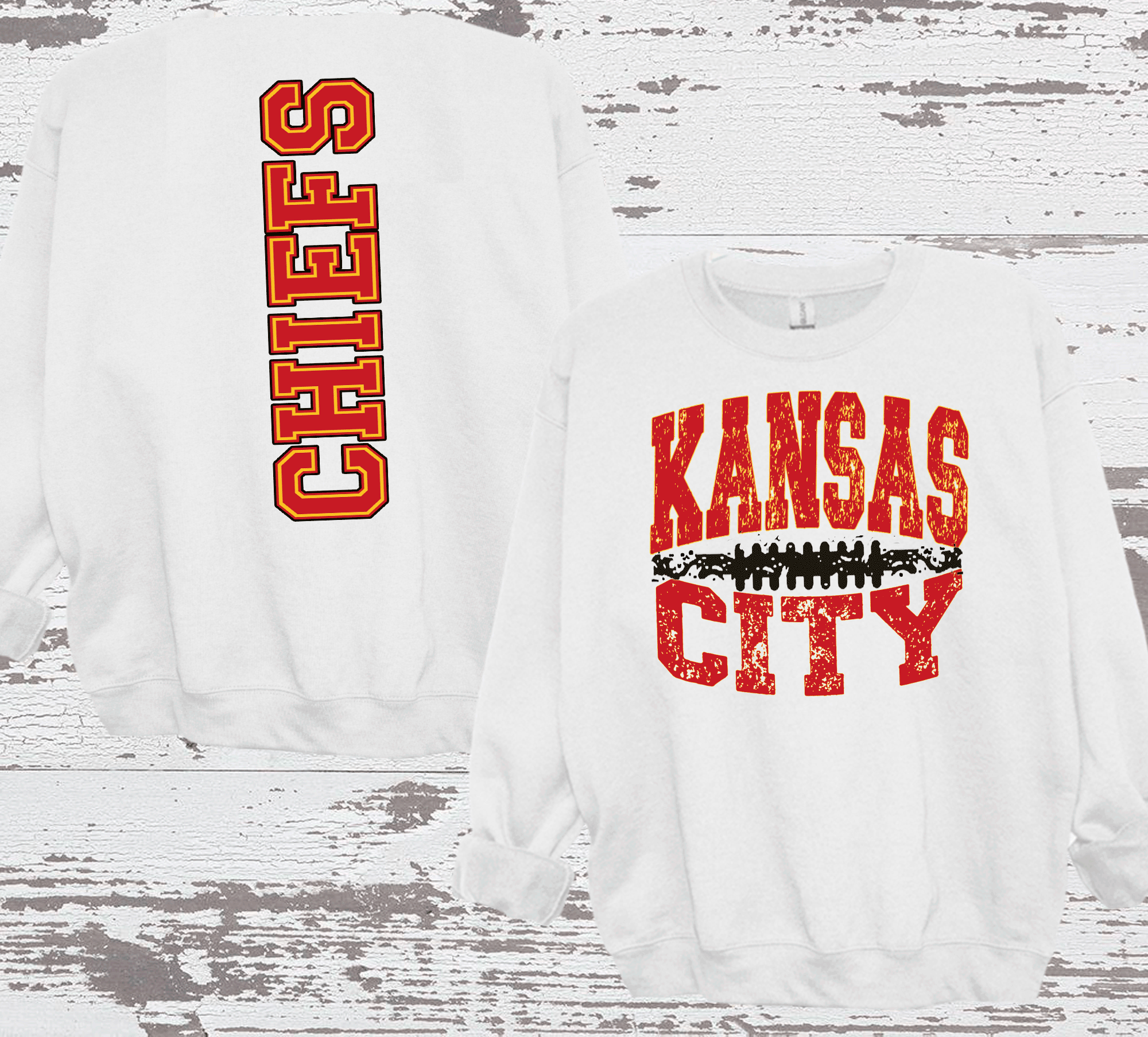 A Blessed Texas Mess Boutique Chiefs Kingdom, Vintage Kansas City Football Sweatshirt, T-shirt And Hoodie,… — A Blessed Texas Mess Boutique branding close-up