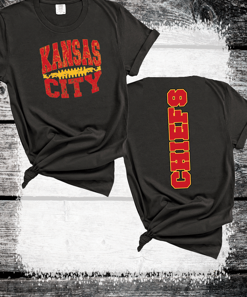A Blessed Texas Mess Boutique Chiefs Kingdom, Vintage Kansas City Football Sweatshirt, T-shirt And Hoodie,… — detail shot 6