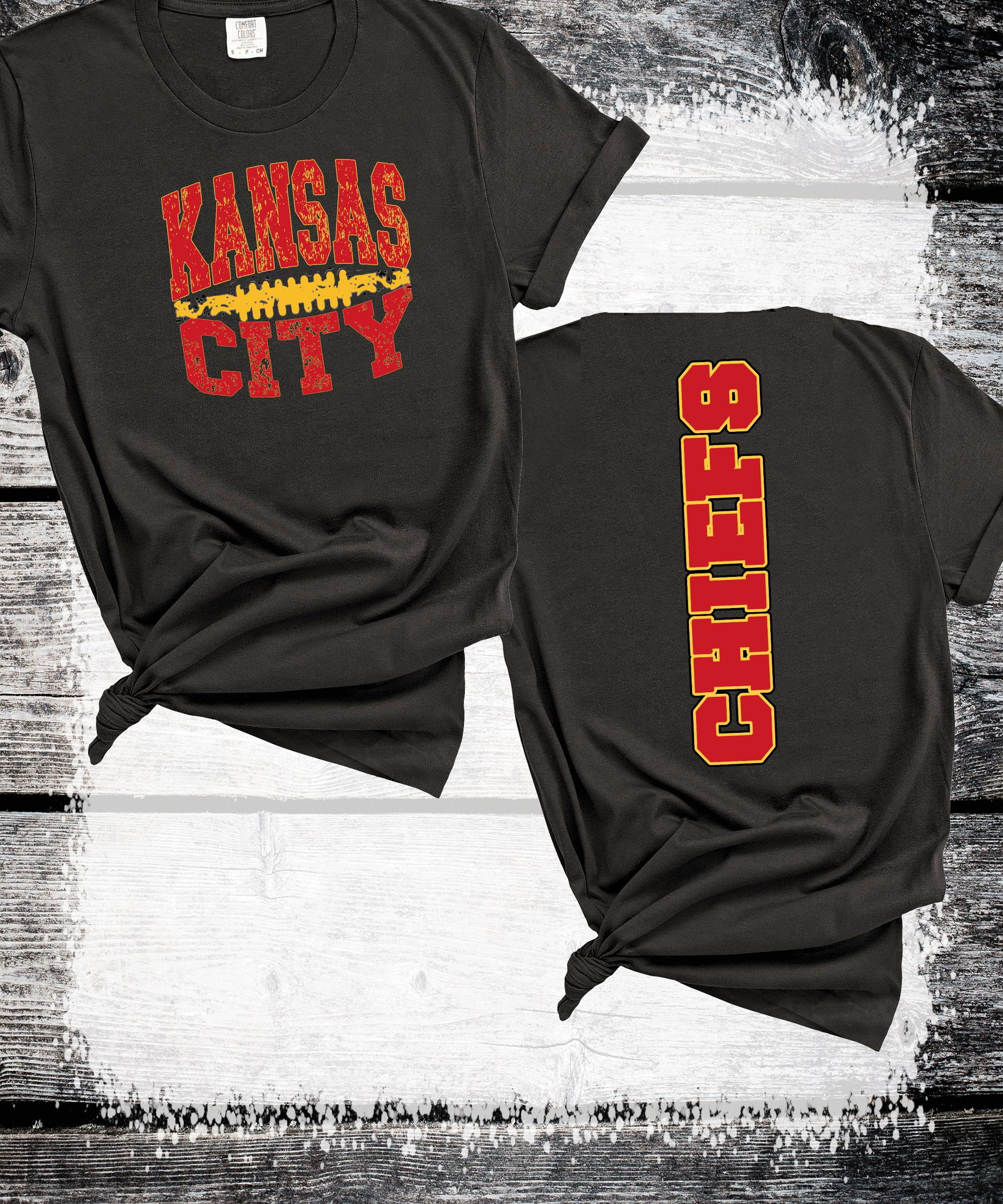 A Blessed Texas Mess Boutique Chiefs Kingdom, Vintage Kansas City Football Sweatshirt, T-shirt And Hoodie,… — detail shot 6