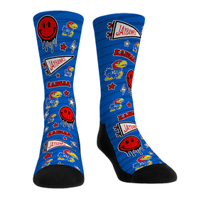 Rock 'Em Socks Kansas Jayhawks - Smiley Stickers